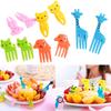 10Pcs Food Picking 2 Styles Convenient Reusable Children Animal Fruit Fork Stick