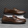 Обувь для вождения из натуральной кожи, мужские мокасины ручной работы, деловые повседневные туфли без застежек, классические мягкие кожаные дышащие мужские туфли на плоской подошве