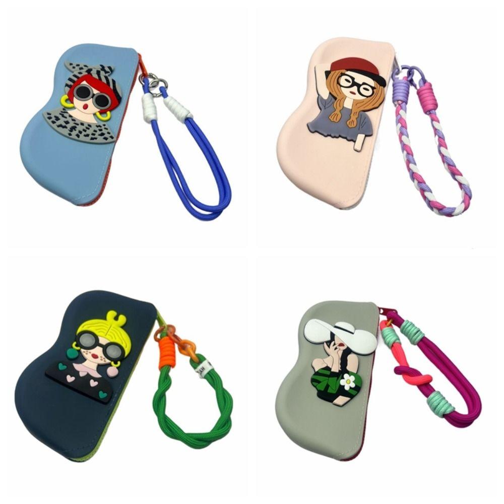 Waterproof Silicone Glasses Bag Dustproof Small Items Bag Simple Silicone Eyeglasses Case Female