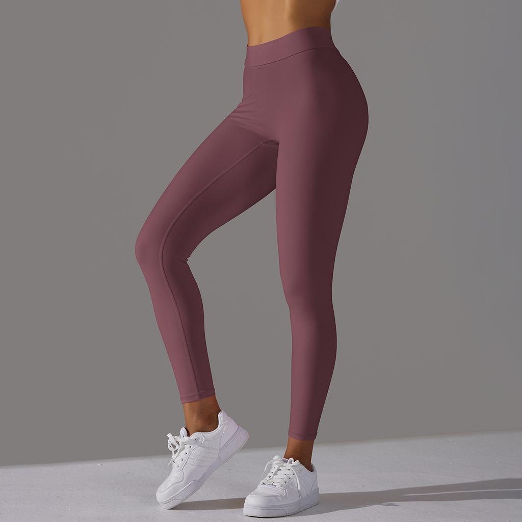 Nude Skin-friendly Hip Lifting Yoga Pants Without Awkward Line Bottoms High-waisted Stretch Fitness and Exercise Nine-minute Pants Women