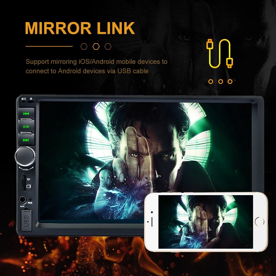 Car Radio Autoradio 2 Din 7" HD Multimedia Player 2DIN Screen Touch Auto Audio Car Stereo MP5 Bluetooth USB TF FM Camera 7018B