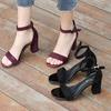 High Heels Shoes One String Sandals Thick Heels Summer 34-40