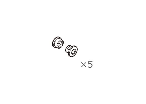 Shimano gear fixing bolts x and nuts of (M8 6) (5 each)