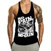 Men Summer Vest Sleeveless Slim Fit Hip Hop Letter Print Soft Stretchy U Neck Sweat Absorption Casual Fitness Gym Men Tank Top