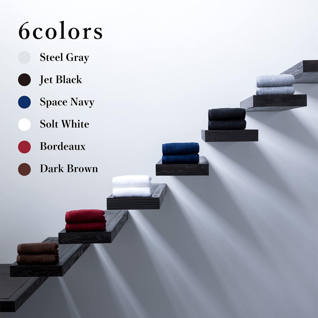 Towel Laboratory Bath Space Set of Professional Fast JapanTechnology [Toughness PRO] #005 Towels, Navy, 2, Grade, Thick, Volume, Long-Lasting,