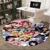 1pc Sailor Moon Anime Round Carpet  Office Chair Mat, NonSlip Rug for Home Decor, Seasonal Gift, Suitable for Office, Living Room