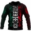Fashion 3D Print Mexico Flag National Emblem Hoodie Men Tops Autumn Long Sleeve Mexican Aztec Sweatshirt Streetwear Clothing