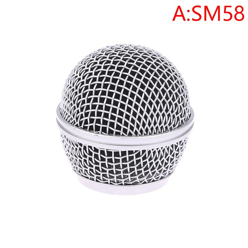 Microphone Replacement Head Steel Sm58 Mesh Handheld Microphone Grill Mesh Head