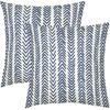 KSLIDS Наволочки для декоративных подушек, набор из 2 штук, темно-синие, белые, индиго, цвета слоновой кости, в стиле бохо, с узором «стрела», «елочка», 18x18 дюймов, богемные геометрические подушки