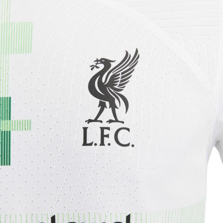 Nike Liverpool FC 2023/24 Match Away Logo Print Crew Neck Short Sleeve T-Shirt Men Tops White DX2617-101