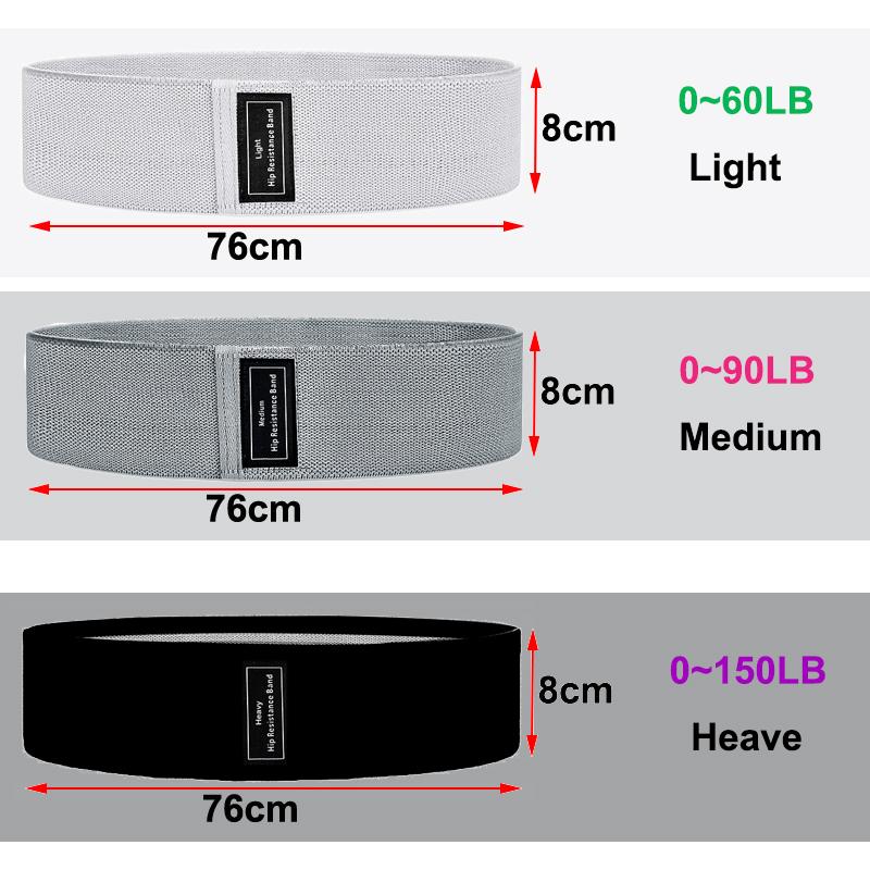 Coyoco Pull Strap Set Fabric Booty Bands Hip Circle Elastic Fitness Expander For Home Workouts Glute Legs Strength Training