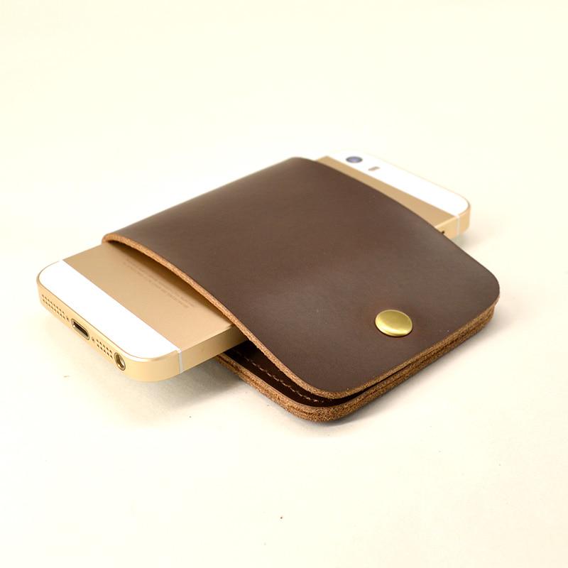 Кожаный держатель для кредитных карт ручной работы, минималистичный держатель для кредитных карт из натуральной кожи, мужской и женский кошелек, чехол для защиты карт