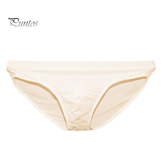 Men Briefs Low-rise Slim Fit High Elasticity Underwear Solid Color Ice Silk Transparent Panties Summer Ultra-thin Underwear