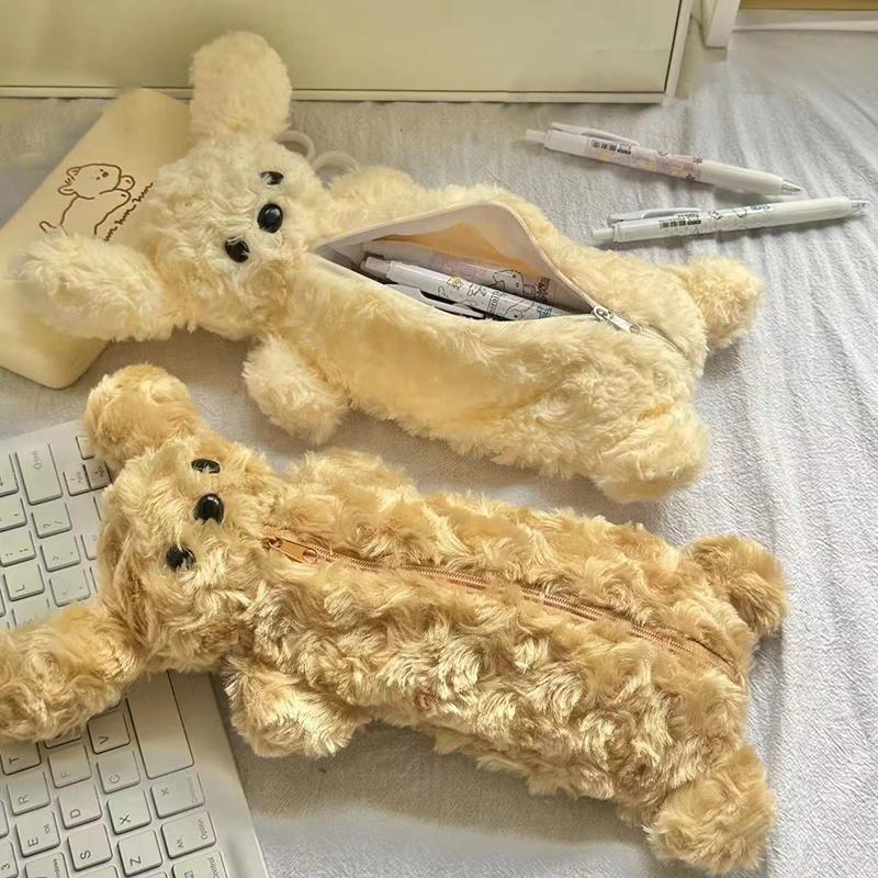 Корейский стиль щенок пенал мягкий плюшевый школьный канцелярский большой емкости ручка сумка для канцелярских принадлежностей для студентов
