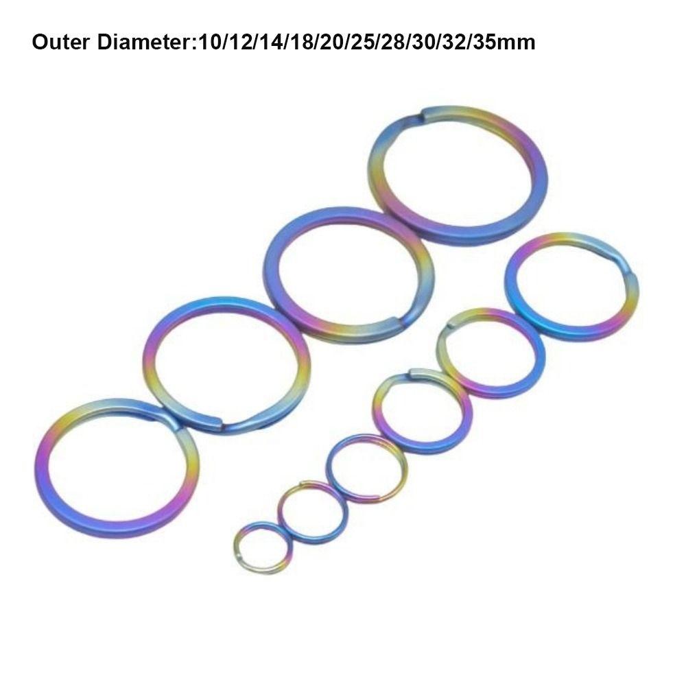 2 шт. Разных размеров Титановый сплав EDC Брелок для ключей Портативный держатель для ключей Кемпинг Путешествия Подвесной инструмент