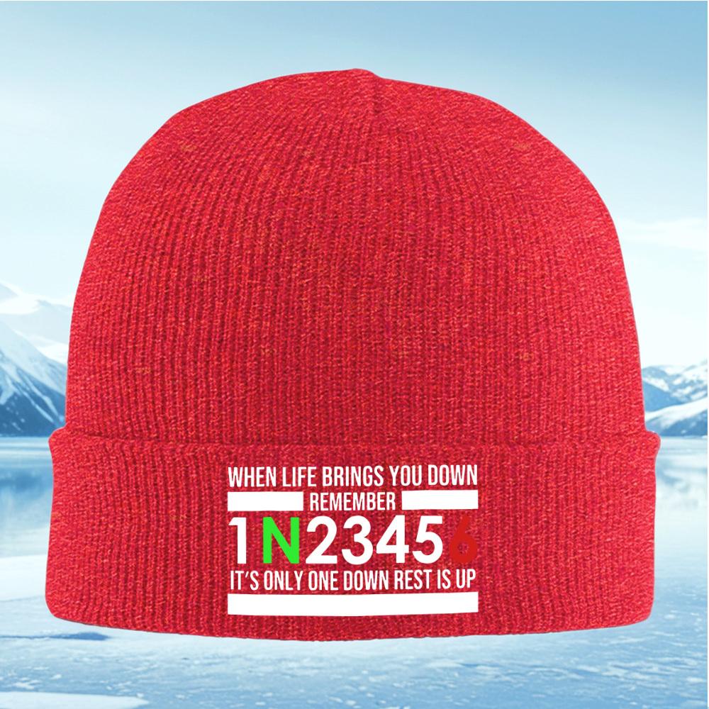 Motorcycle gears,upward life,positivity Men Women Unisex Knitted Hat Beanie Pullover Cap Winter Thermal Warm Christmas Outdoor C