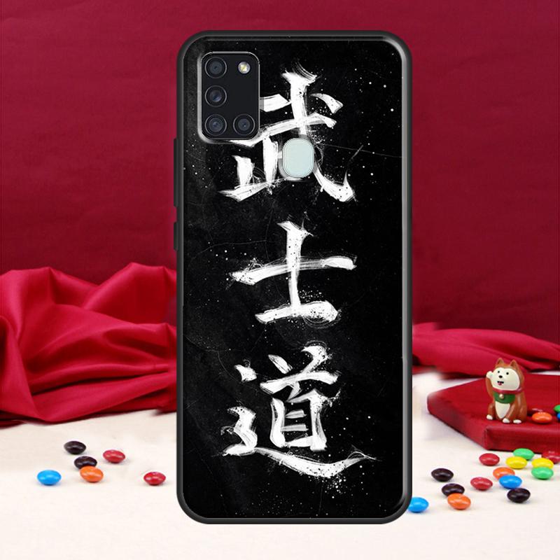 Чехол для Samsung Galaxy A34 A54 A14 A12 A22 A32 A52 A51 A71 A50 A53 A73 A13 с изображением японского самурая