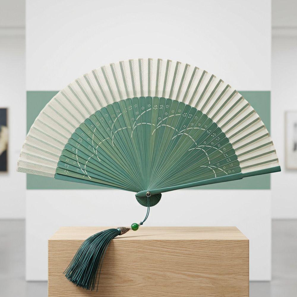 Retro Design Chinese Style Silk Fan Decoration Classical Fan Handheld Shell Fan Summer Season