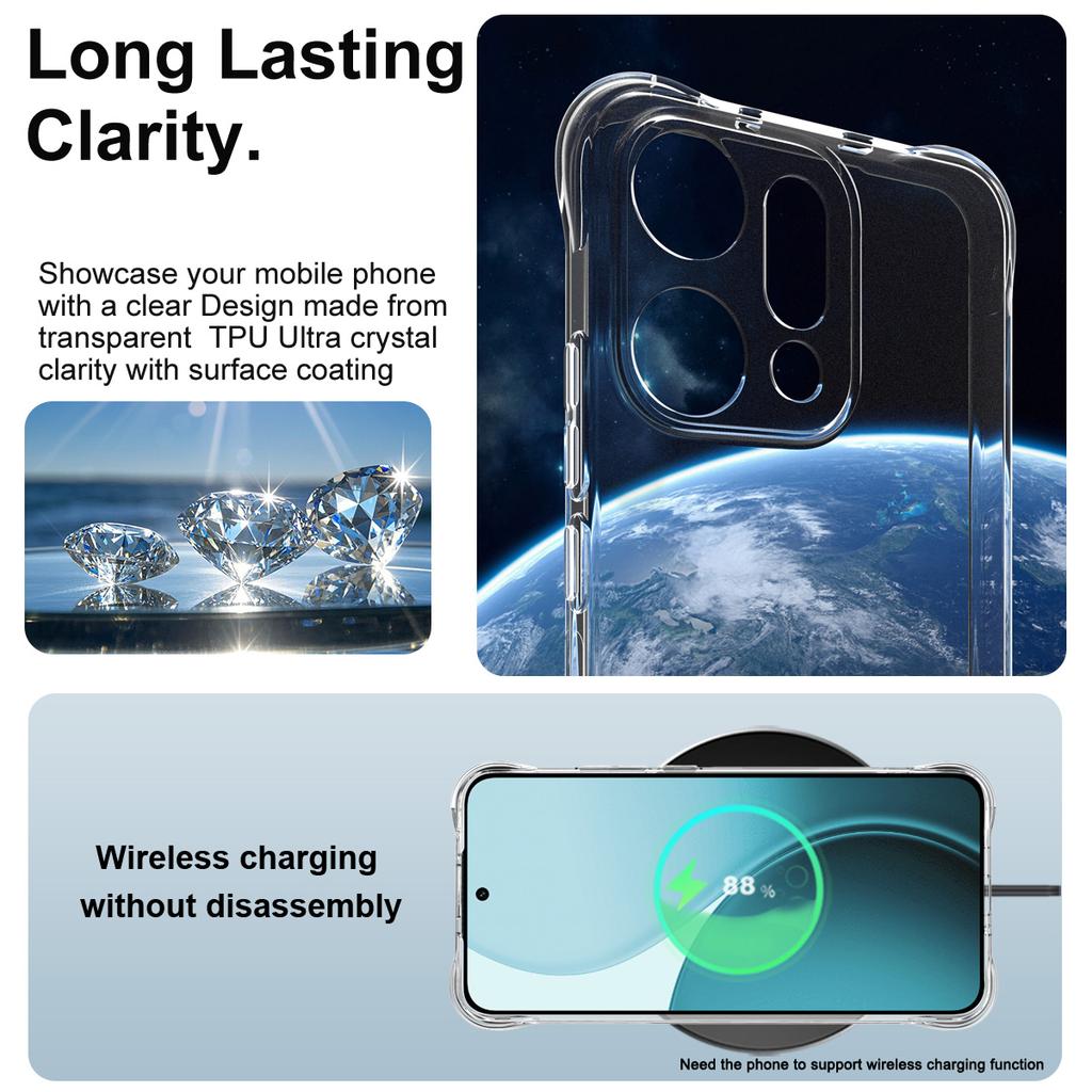 For OPPO Reno 14 Pro 5G Phone Case IMAK Shock-resistant Soft Case