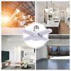 E27 LED Bulb Fan Blade Timing Lamp AC85-265V 28W Foldable Led Light Bulb Lampada For Home Ceiling Light