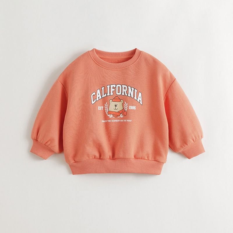 Mark Jenny Boys' Alphabet Bear Soft Sweatshirt Baby Pullover 2026 Spring New Style 551132