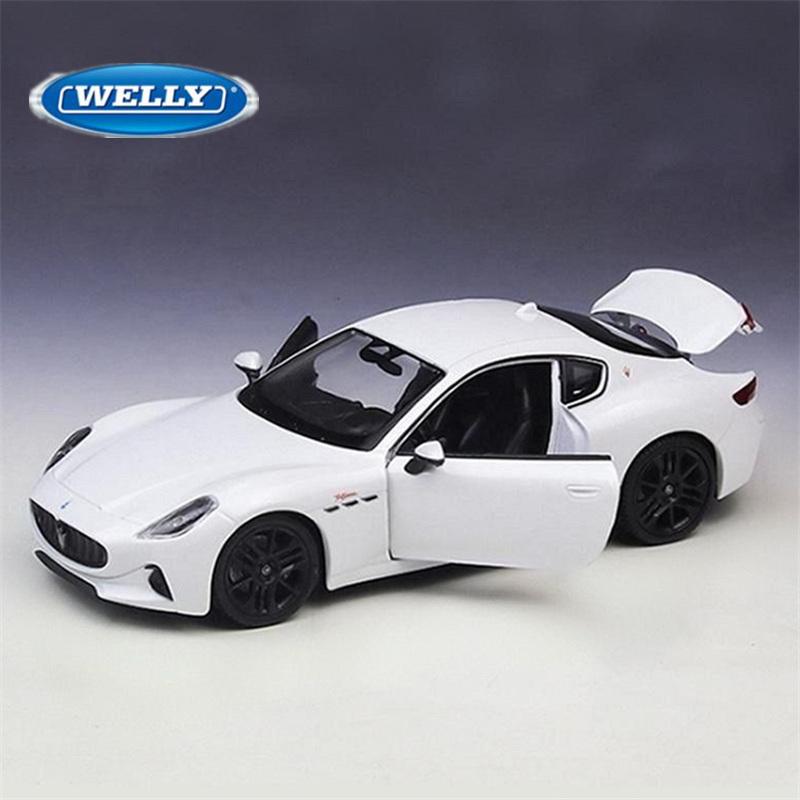 Welly 1/24 Maserati Granturismo Folgore 2023 Купе Сплав Спортивный Автомобиль Модель Литые Металлические Гоночные Автомобили Модель Автомобиля Детская Игрушка Подарок