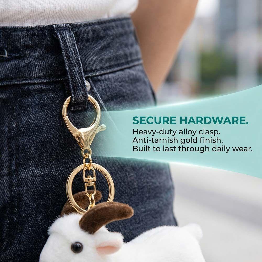 Милый Мини Реалистичный Подвеска Коза Мягкая Набивная Коза Плюшевая Кукла Крутой Брелок