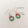 2025 New Fashion Women Christmas Santa Claus Snowman Smiling Face Earrings Women Christmas Party Hanging Dangle Earring Jewelry