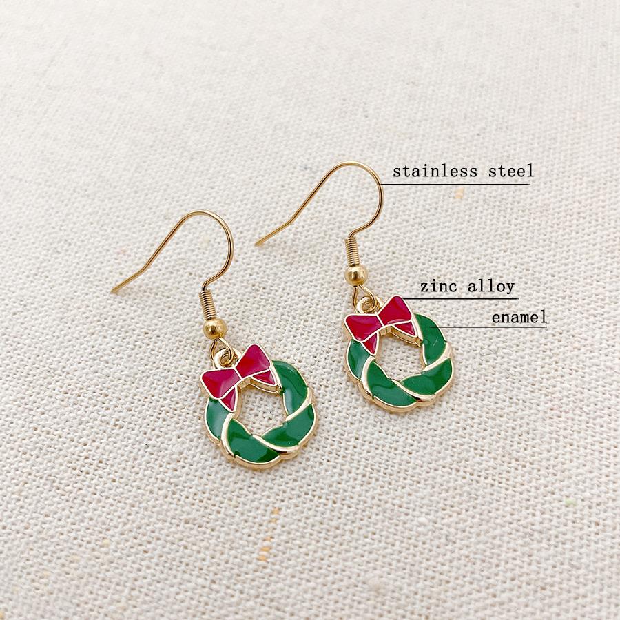 2025 New Fashion Women Christmas Santa Claus Snowman Smiling Face Earrings Women Christmas Party Hanging Dangle Earring Jewelry