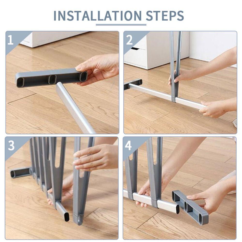 Household Closet Aluminum Zinc Zinc Alloy Space Saving Free-standing Shoe Stand Shelf Boot Holder Shoes Rack