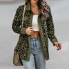 Женская тонкая рубашка на весну и осень, пальто с лацканами и длинными рукавами, однобортный леопардовый лоскутный цвет, свободная куртка, верхняя одежда