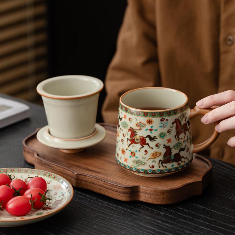 Керамическая чашка-заварник Дехуа Подарочный набор