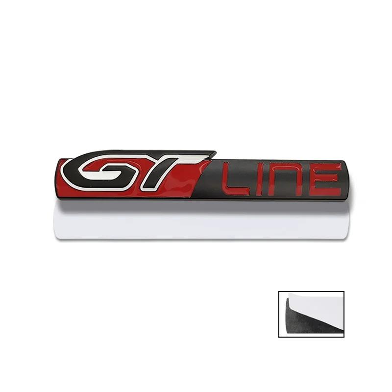 3D металлический значок GTLINE для автомобиля, наклейка на задний багажник, крыло, эмблема для 206 208 308 307 207 208 3008 407 508 2008 RCZ GT LINE