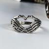 Retro Punk Style Devil Finger Ring for Men and Women – Antique Silver