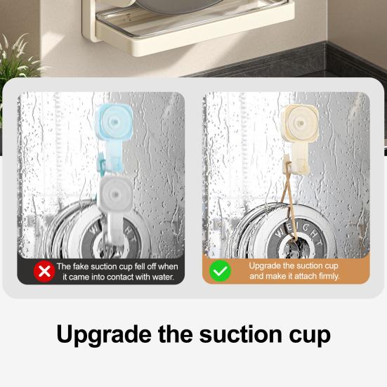 Настенный держатель для крышек от кастрюль на присосках, кухонный органайзер для крышек от кастрюль, стойка для хранения крышек от сковородок со съемным поддоном для сбора капель для разделочной доски