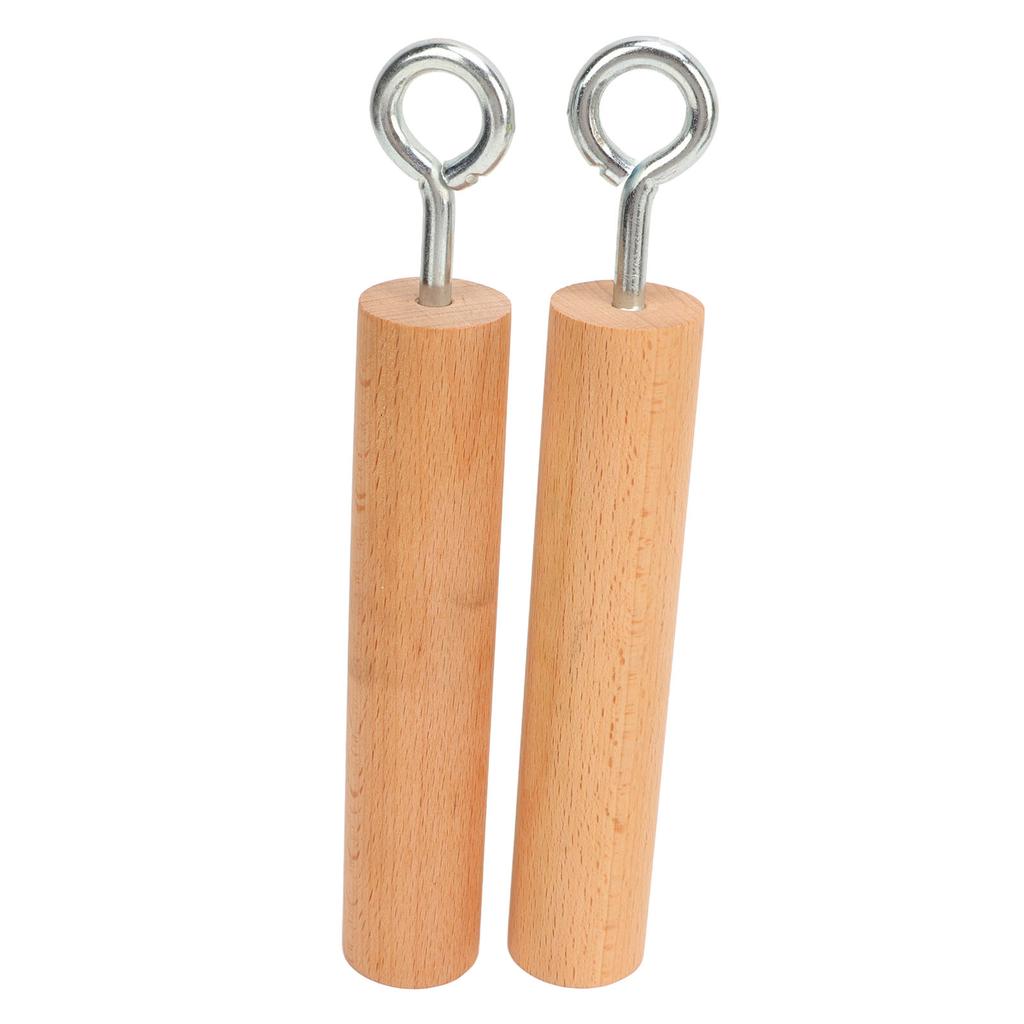 Wooden Pull Up Grips Wooden Finger Strength Trainer Home Gym Upper Body Core Grip Strength Training Handle Pull Up Fitness Accessories