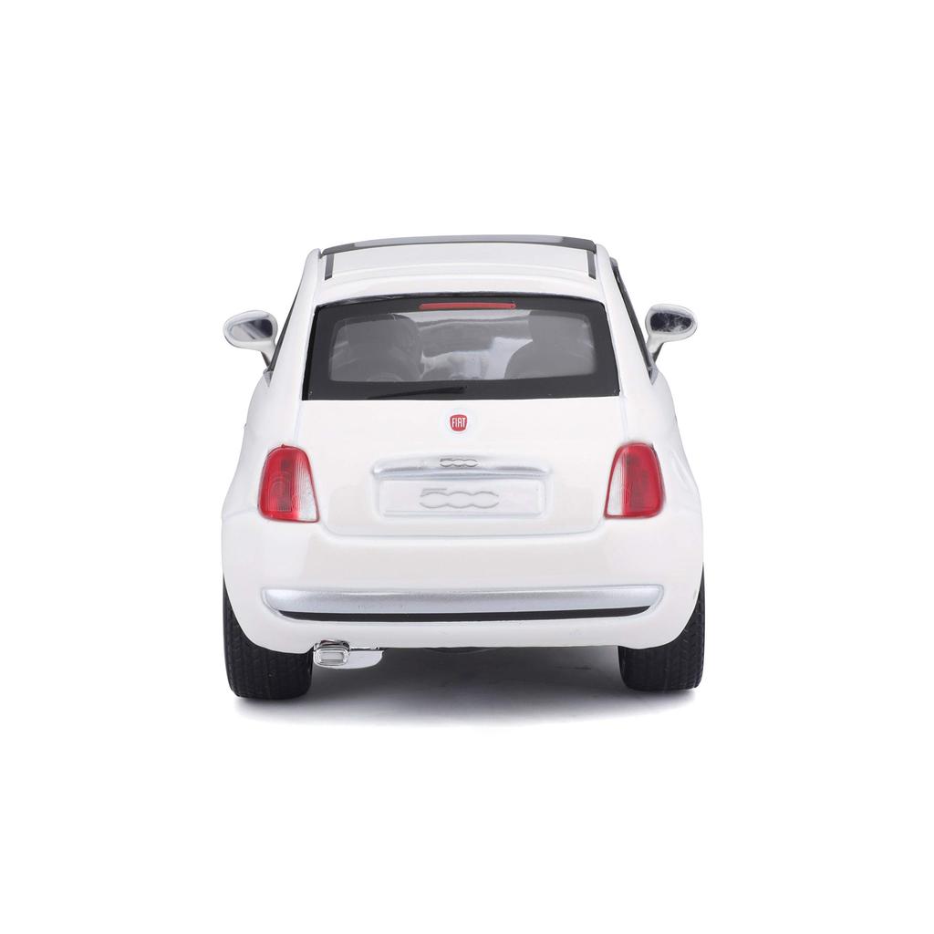 Bburago 1/24 Scale Fiat 500 2007 White / Diecast Model Car, Finished Product, 18-22106 [Parallel Import]