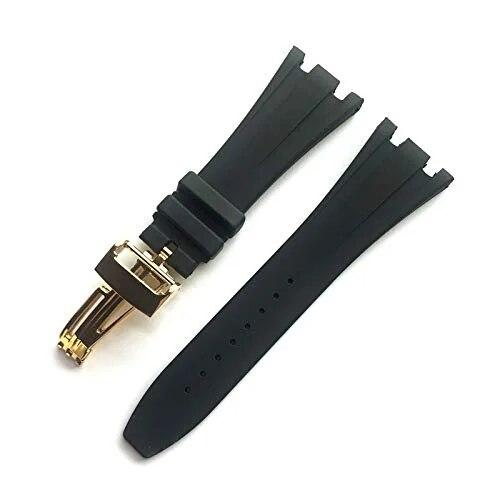 Silicone Watch Band for AP Royal Oak Offshore Series 15710 26470 Folding Buckle Rubber Strap 28mm