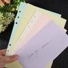 40 Sheets A5/A6 Filler Papers Loose-leaf Notebook 6 Holes Office School Supplies