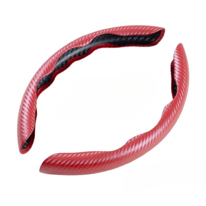 2 шт. Круглая накладка на руль из углеродного волокна, Нескользящий протектор руля, Защита от пыли, Моющаяся, Аксессуары для интерьера автомобиля