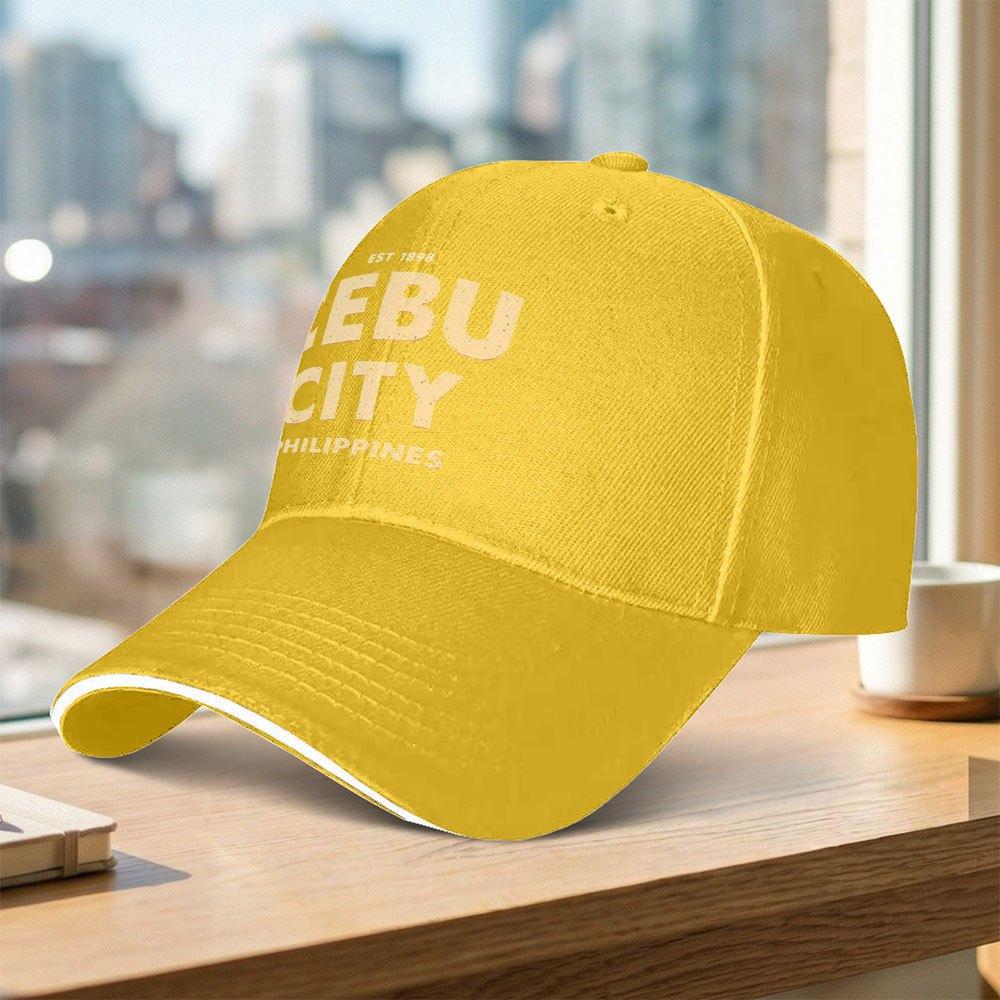 Cebu City Print Sandwich Baseball Cap Unisex Adjustable Duckbill Hat