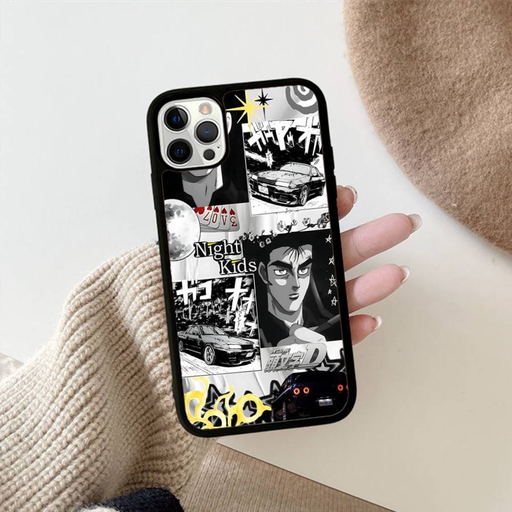 Аниме про гонки I-Initial D Для IPhone 17 16 15 14 13 12 11 Pro Max Plus Mini ПК+ТПУ Задняя крышка телефона