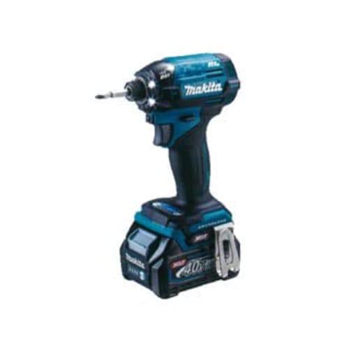 Makita LED Light Rechargeable Impact Driver (Blue) 40Vmax2.5Ah 2 Batteries, Charger, Case Included TD002GRDX