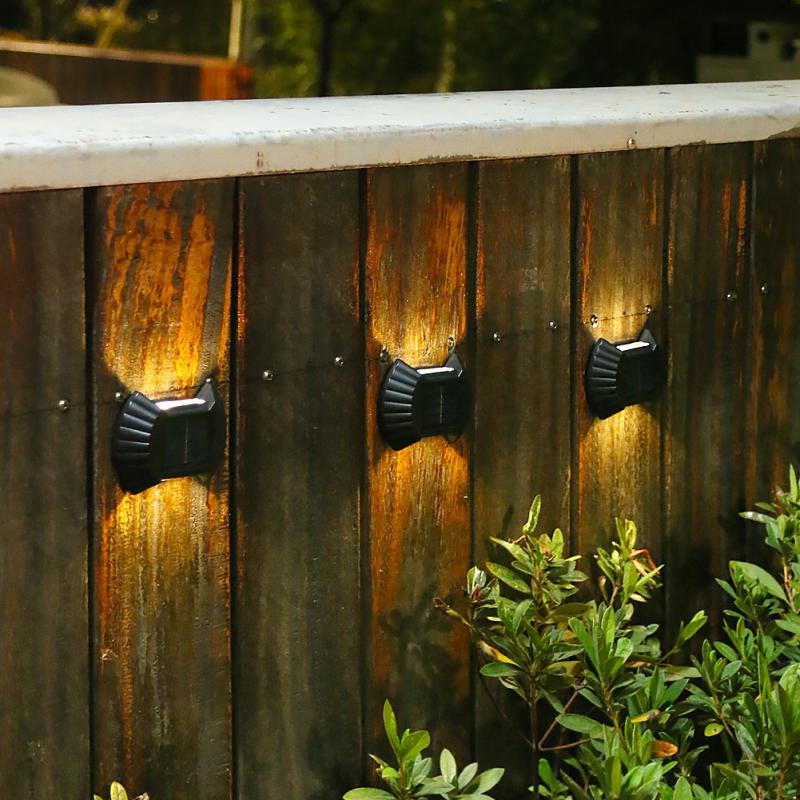 1/2/4/8 Pcs Solar Wall Light 2/8LED Waterproof Outdoor Garden Decoration Solar Light Wall Stair Aisle Wall Light Yard Luminous Wall Washer