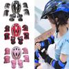 7pcs/Set Helmet Protective Gear Set Adjustable Roller Skating Bicycle Kids Elbow Pad Outdoor Sport Protective Accessories