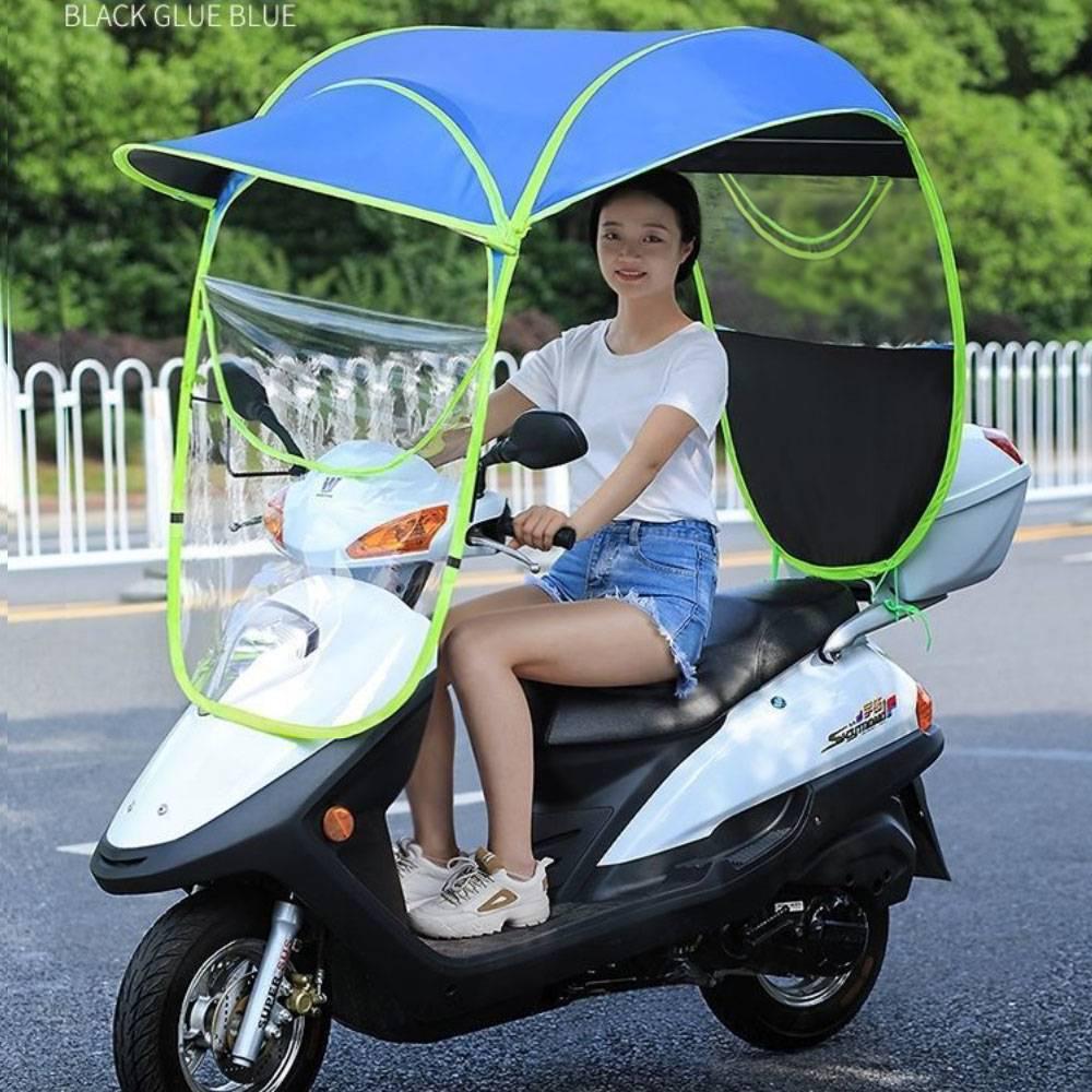 Electric Car and Motorcycle Sunshade - Battery-Powered Rain Awning with Custom Logo