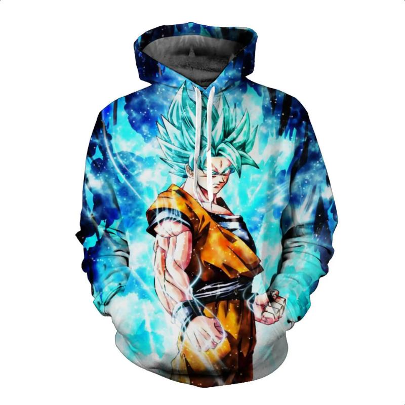 Dragon Ball New Saiyan Cute Anime Cartoon Fashion 3D Hooded Sweater Hoodie Adult Children's Size Four Seasons Loose Type