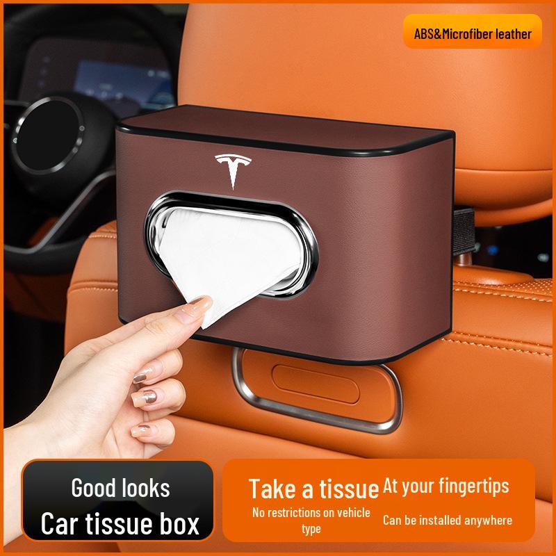 Tesla Model Tissue Box for Armrest or Seat Back