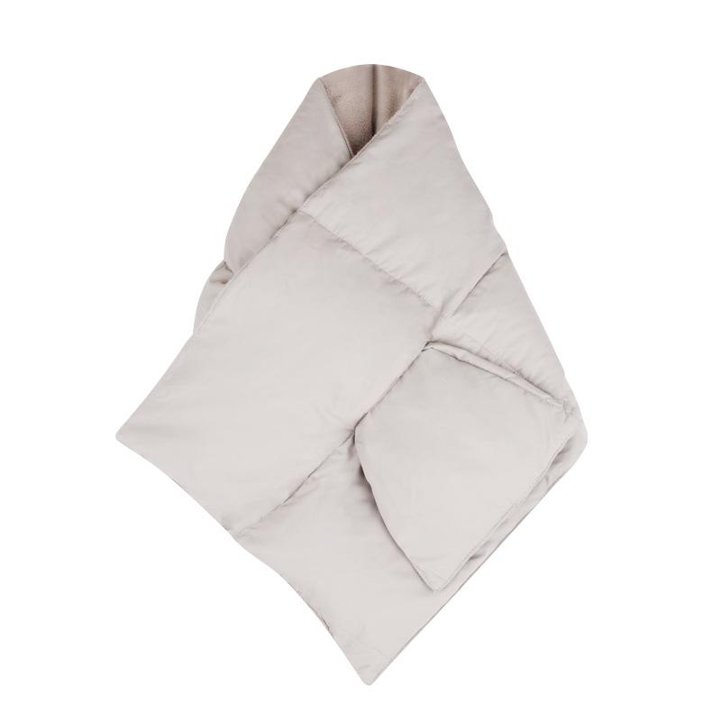 Autumn and Winter Increase Warm Scarf Outdoor Cold Scarf Men and Women Simple and Versatile Thickened Down Scarf