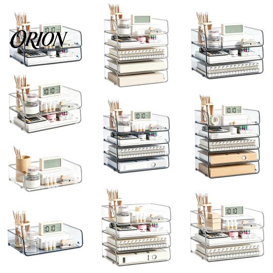 Acrylic File Organizer Clear Tray, 1/2/3/4/5 Tier Paper Ducument Office Storage Box Box, Stackable Supplies Desk Rack Holder